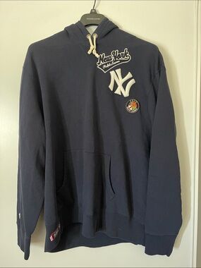 Polo Ralph Lauren Navy New York Yankees Hoodie with Embroidered Logos. XXL NWT.